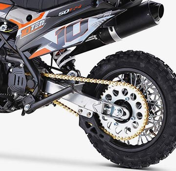 50R Spec: Extended Swing Arm